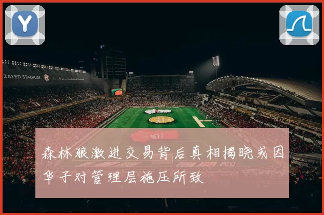 森林狼激进交易背后真相揭晓或因华子对管理层施压所致